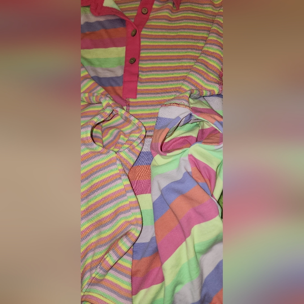 Fantastic Fawn Striped Polo Dress With Pockets. Size Medium. - Picture 6 of 9